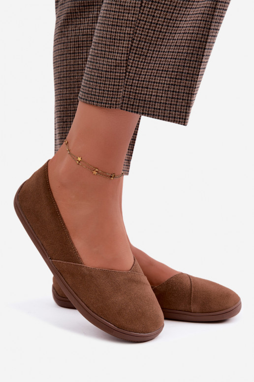 Barefoot ballet flats kunstsuede pruunis värvuses Mirelia