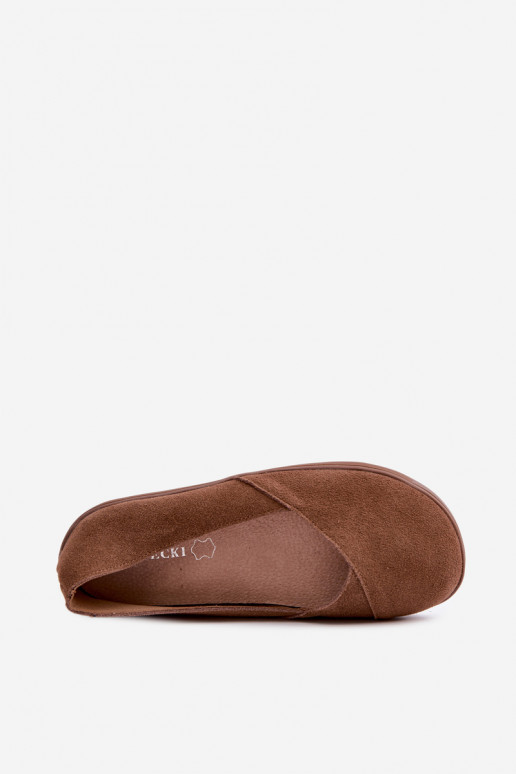 Barefoot ballet flats kunstsuede pruunis värvuses Mirelia