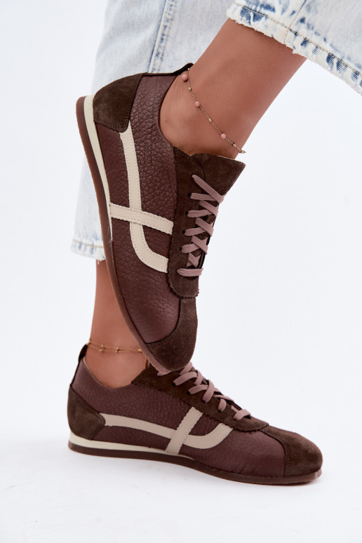 Tennised kunstsuede šokolaadi värvuses Zazoo N1402S2