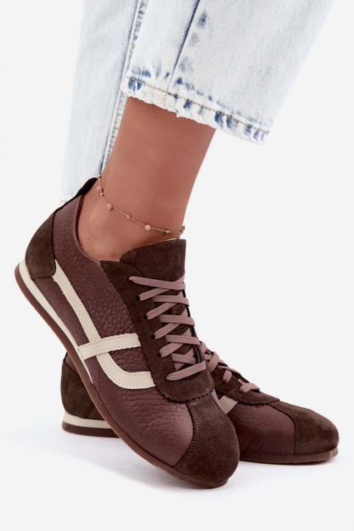 Tennised kunstsuede šokolaadi värvuses Zazoo N1402S2