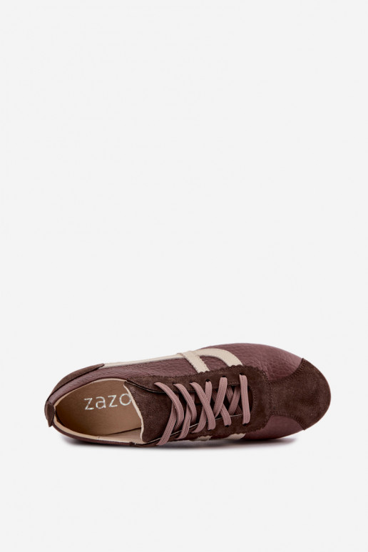 Tennised kunstsuede šokolaadi värvuses Zazoo N1402S2