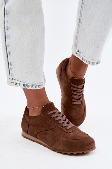 Sneakers tüüpi jalanõud BarefootPealturalnego seemisnakhsedu Zazoo N1422 pruunid värvi