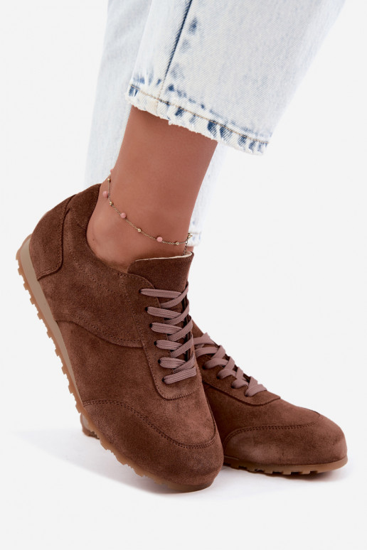 Barefoot tennised kunstsuede pruuni värvuses Zazoo N1422