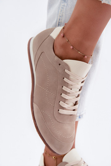 Pealhk seemisnakhsed Sneakers tüüpi jalanõudPrzeszyciami Zazoo N1414 beeži värvi