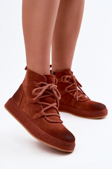 Kunstsuede soojaid ankle boots Artiker punase juuksevärviga 2