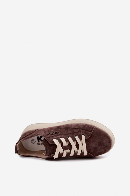 Pealhk seemisnakhsed Sneakers tüüpi jalanõud platvormiga Kobbo 41535 Czekoladosissee