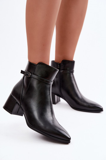 Soojad mustad naiste ankle boots konts ja konksudega Sergio Leone BT-33 2