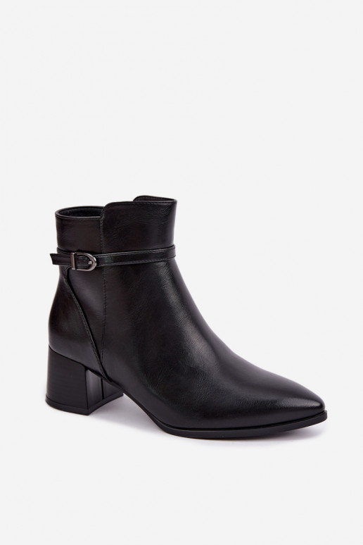 Soojad mustad naiste ankle boots konts ja konksudega Sergio Leone BT-33