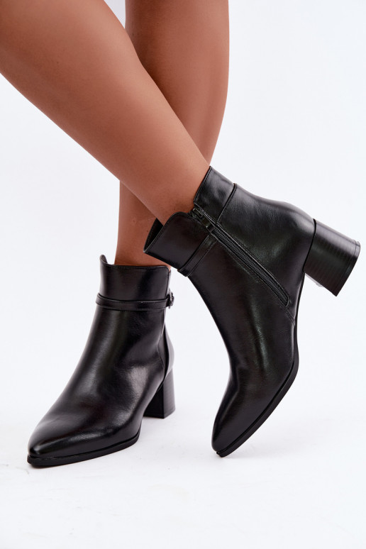 Soojad mustad naiste ankle boots konts ja konksudega Sergio Leone BT-33