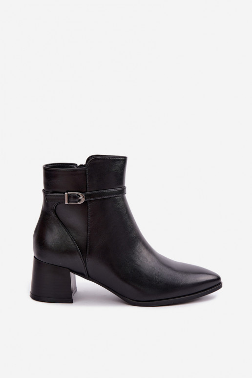 Soojad mustad naiste ankle boots konts ja konksudega Sergio Leone BT-33