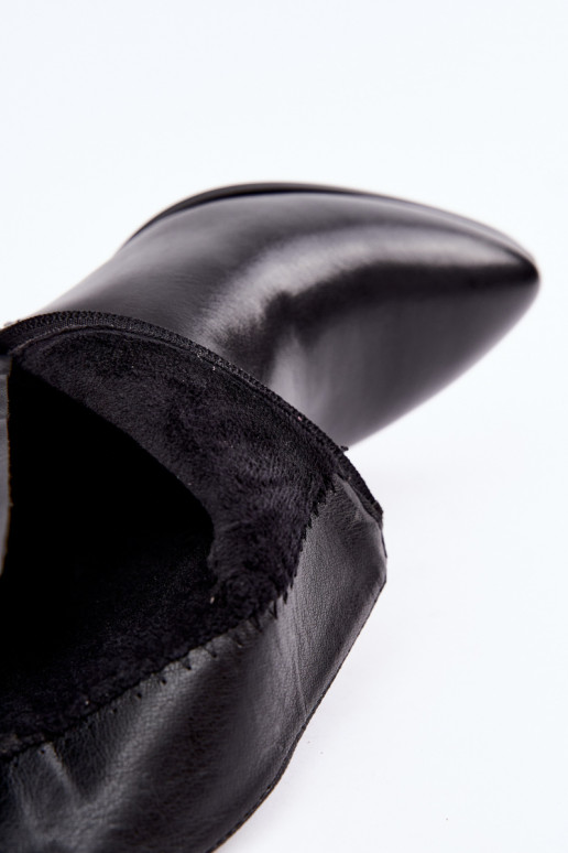Soojad mustad naiste ankle boots konts ja konksudega Sergio Leone BT-33