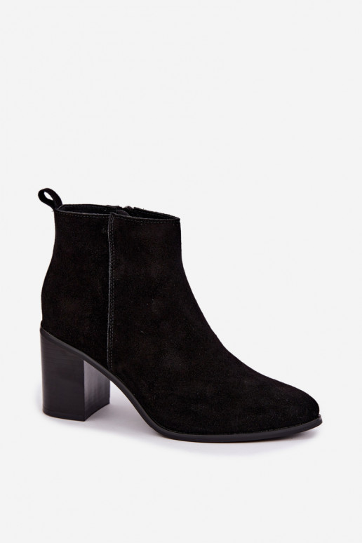 Mustad kunstsuede ankle boots sooja voodriga Sergio Leone BT-49-S