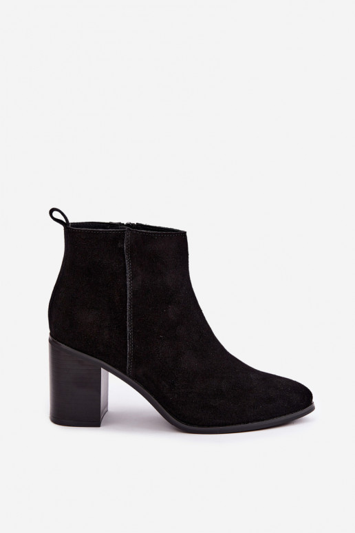 Mustad kunstsuede ankle boots sooja voodriga Sergio Leone BT-49-S