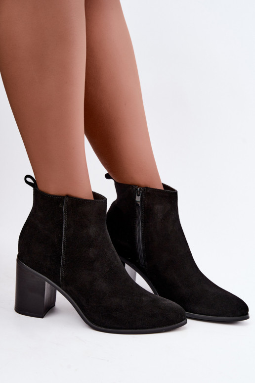 Mustad kunstsuede ankle boots sooja voodriga Sergio Leone BT-49-S