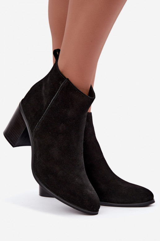Mustad kunstsuede ankle boots sooja voodriga Sergio Leone BT-49-S