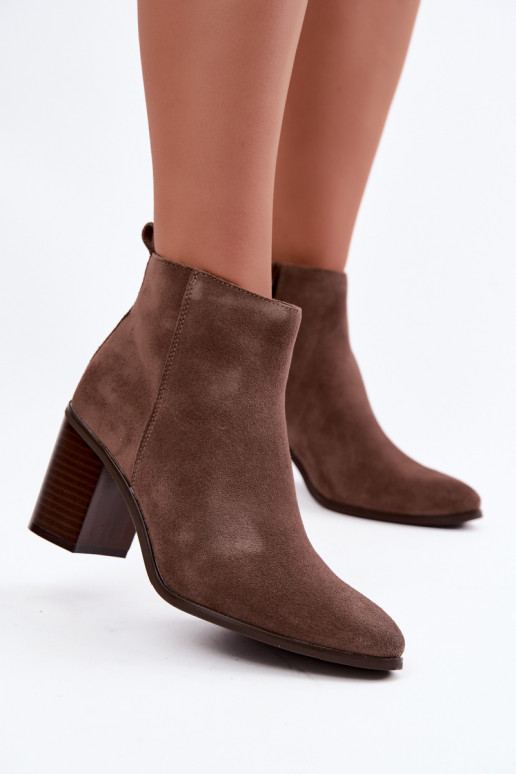 Kliivivärvi kunstsuede ankle boots sooja voodriga Sergio Leone BT-49-S