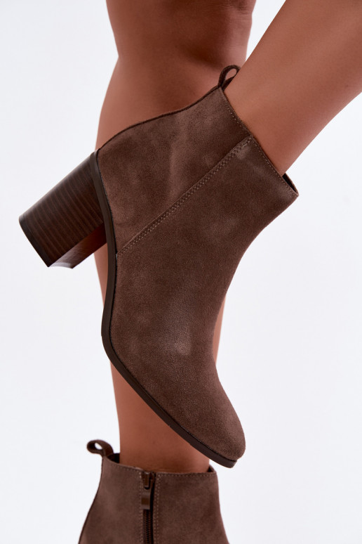 Kliivivärvi kunstsuede ankle boots sooja voodriga Sergio Leone BT-49-S