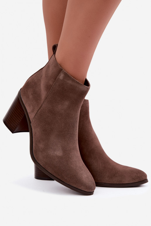 Kliivivärvi kunstsuede ankle boots sooja voodriga Sergio Leone BT-49-S