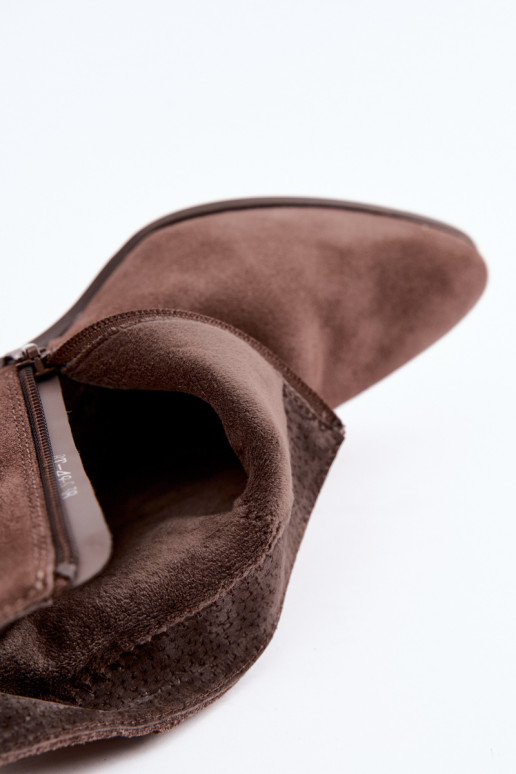 Kliivivärvi kunstsuede ankle boots sooja voodriga Sergio Leone BT-49-S