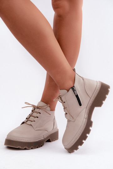 Hallid nahast soojad ankle boots platvormiga Artiker 57C2033