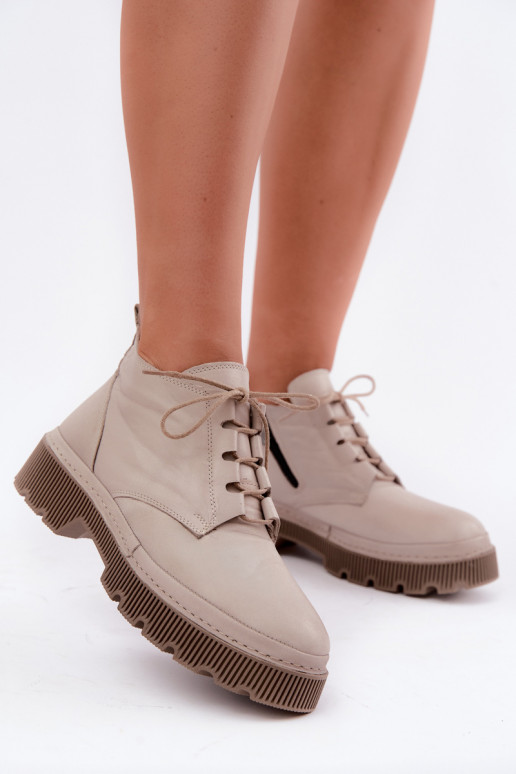 Hallid nahast soojad ankle boots platvormiga Artiker 57C2033
