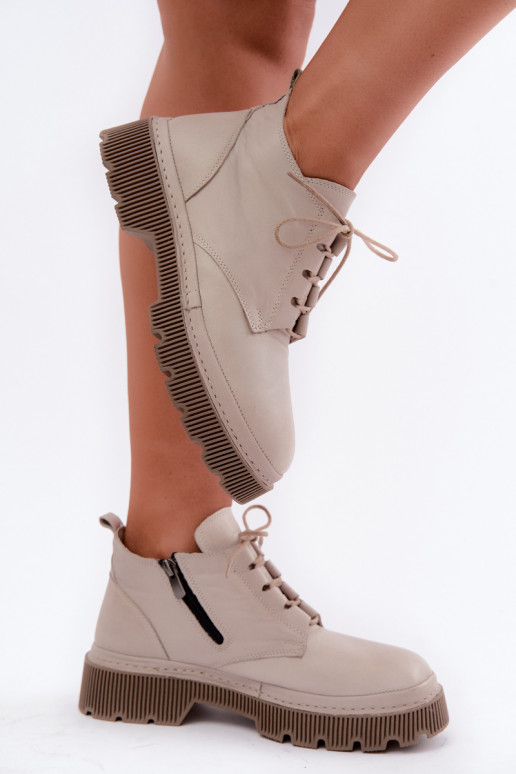 Hallid nahast soojad ankle boots platvormiga Artiker 57C2033