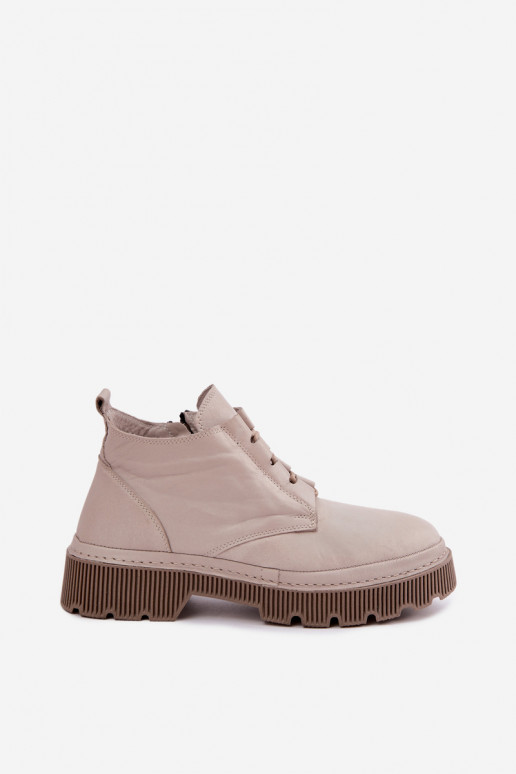 Hallid nahast soojad ankle boots platvormiga Artiker 57C2033
