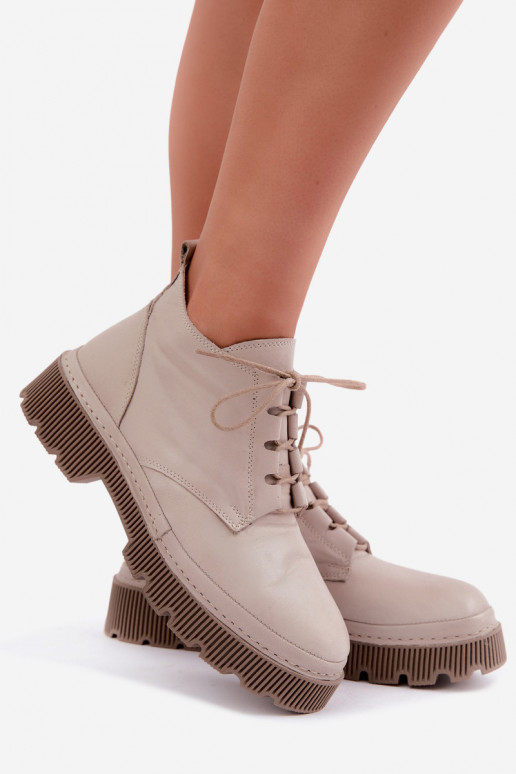 Hallid nahast soojad ankle boots platvormiga Artiker 57C2033