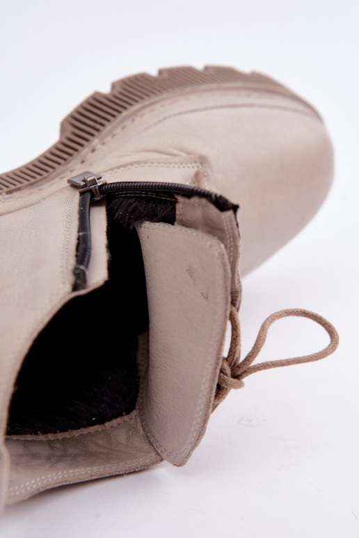 Hallid nahast soojad ankle boots platvormiga Artiker 57C2033