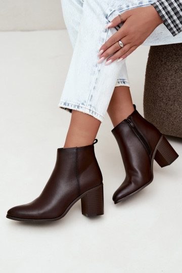Naise soojaid ankle boots soojustusega Sergio Leone BT-50-S šokolaadi värvuses