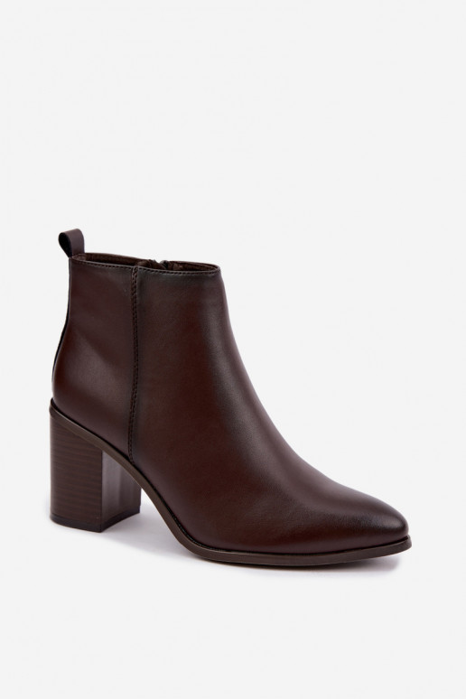 Naise soojaid ankle boots soojustusega Sergio Leone BT-50-S šokolaadi värvuses