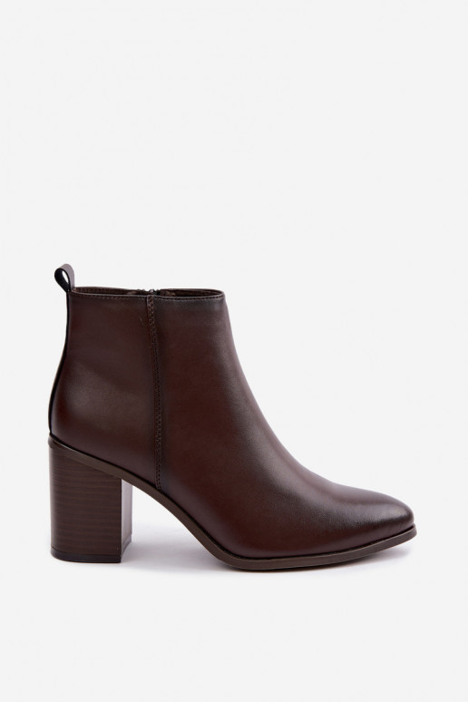 Naise soojaid ankle boots soojustusega Sergio Leone BT-50-S šokolaadi värvuses