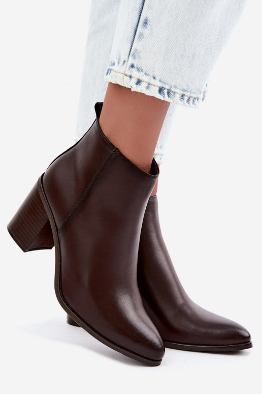 Naise soojaid ankle boots soojustusega Sergio Leone BT-50-S šokolaadi värvuses