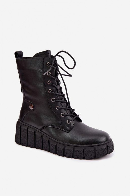 Naise soojaid platvormiga ankle boots T.Sokolski AN Z26-160 mustas värvuses