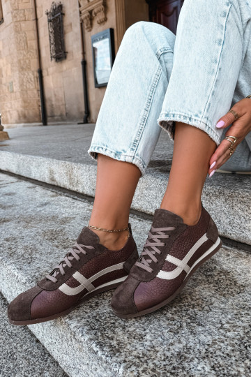 Tennised kunstsuede šokolaadi värvuses Zazoo N1402S2