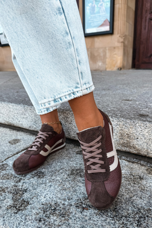 Tennised kunstsuede šokolaadi värvuses Zazoo N1402S2