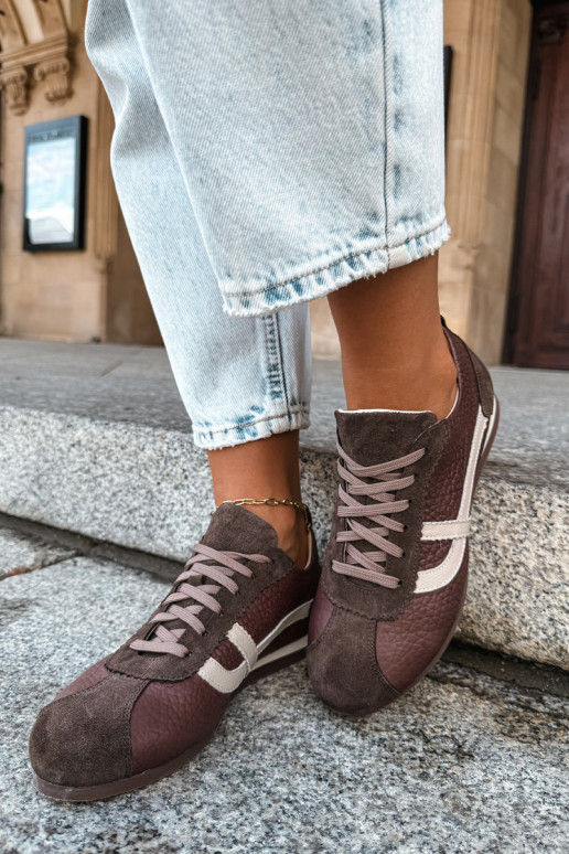 Tennised kunstsuede šokolaadi värvuses Zazoo N1402S2