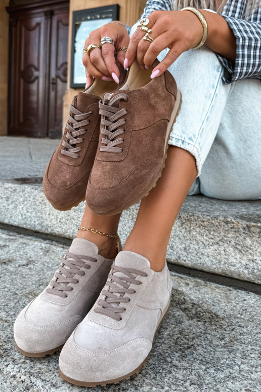 Barefoot tennised kunstsuede pruuni värvuses Zazoo N1422