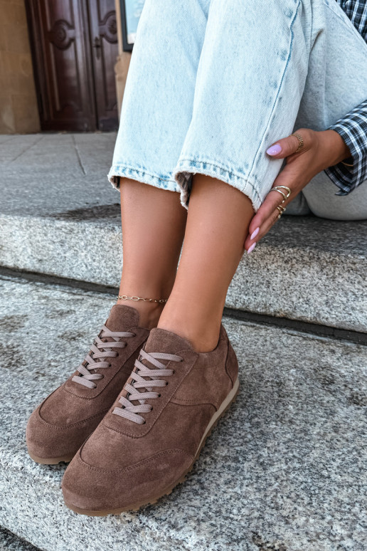 Barefoot tennised kunstsuede pruuni värvuses Zazoo N1422