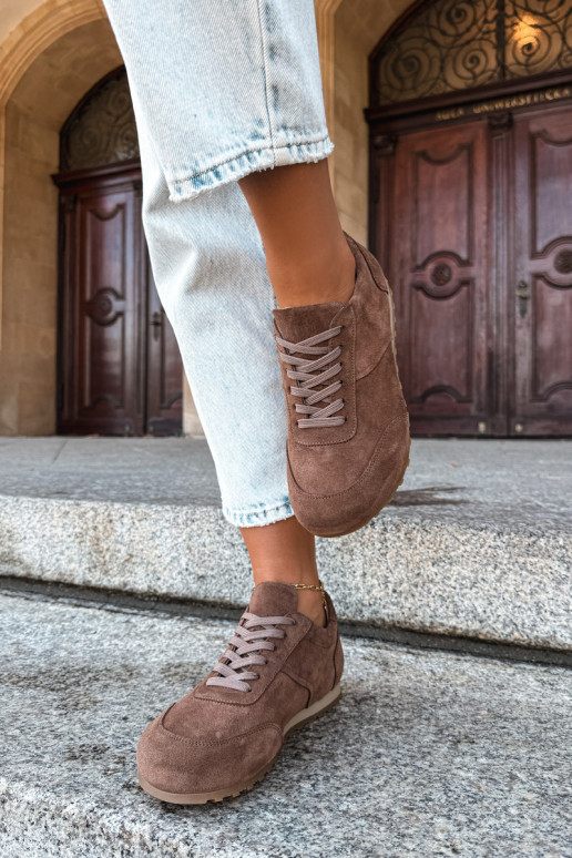 Barefoot tennised kunstsuede pruuni värvuses Zazoo N1422