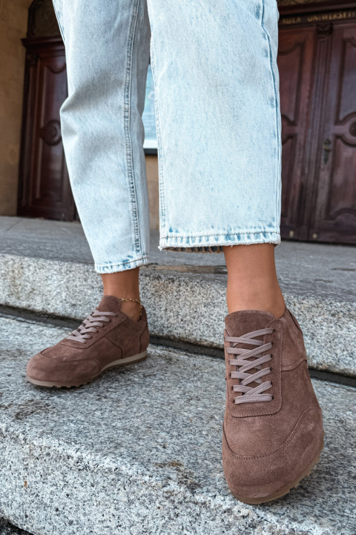 Barefoot tennised kunstsuede pruuni värvuses Zazoo N1422