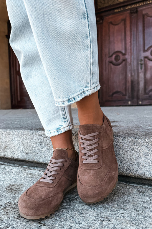 Barefoot tennised kunstsuede pruuni värvuses Zazoo N1422