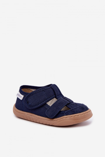 Laste sussid Barefoot Milami tumesinises Lumi