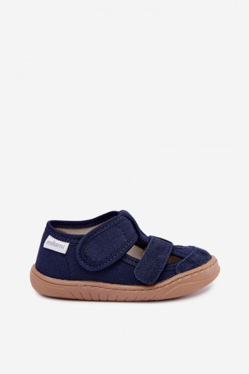 Laste sussid Barefoot Milami tumesinises Lumi 2