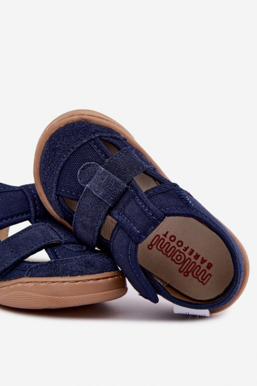 Laste sussid Barefoot Milami tumesinises Lumi