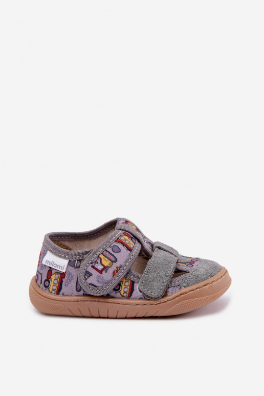 Laste sussid Barefoot Milami hallis Lumi