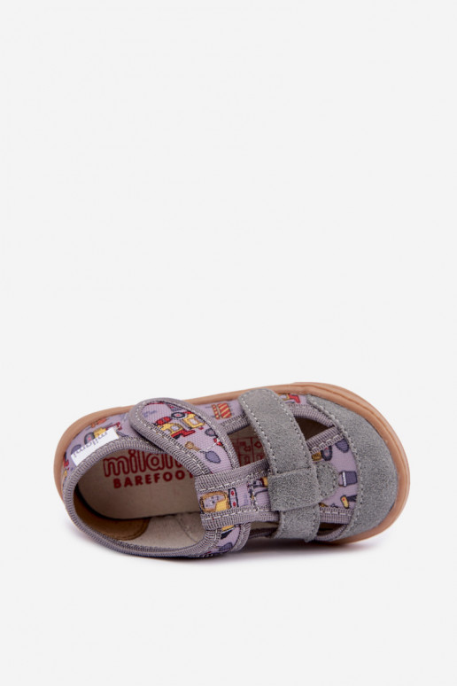 Laste sussid Barefoot Milami hallis Lumi