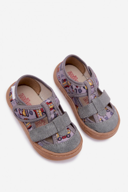 Laste sussid Barefoot Milami hallis Lumi