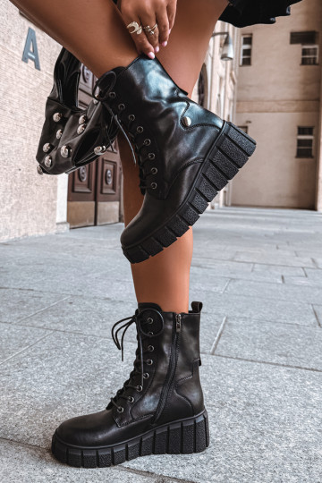 Naise soojaid platvormiga ankle boots T.Sokolski AN Z26-160 mustas värvuses
