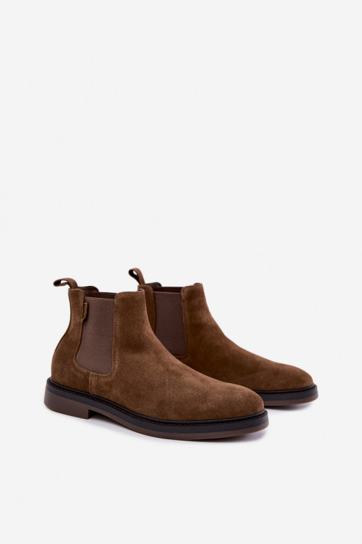 stiilsed meeste ankle boots kunstsuede Big Star UU174277 khaki värv